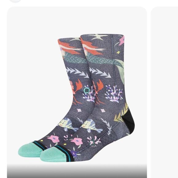 Stance Ariel By Estee x Disney The Little Mermaid unisex Stance socks. NWT. - Picture 1 of 5